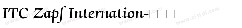 ITC Zapf Internation字体转换